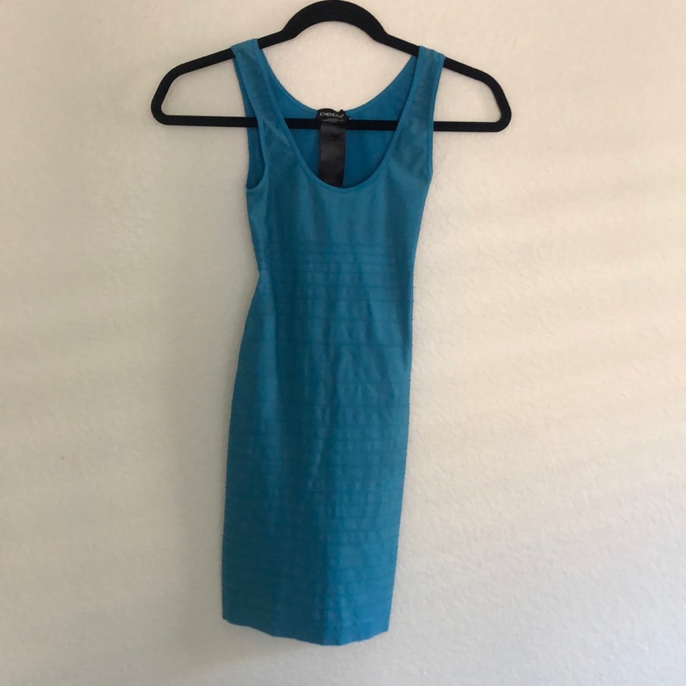 Bebe Blue Backless Dress